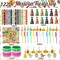 122 PCS Mexican Fiesta Party Favor Set – Slap Bracelets, Silicone Bracelets, Stickers, Glitter Straws, Keychains, Candy Bags & Bubble Wands – Cinco de Mayo Mexican Theme Party Supplies, Piñata Fillers & Gifts – Perfect for Mother's Day Card Making Di